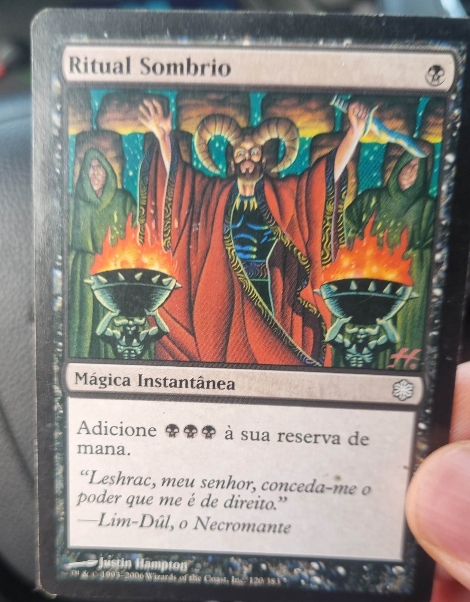 Carta de Magic ritual sombrio 