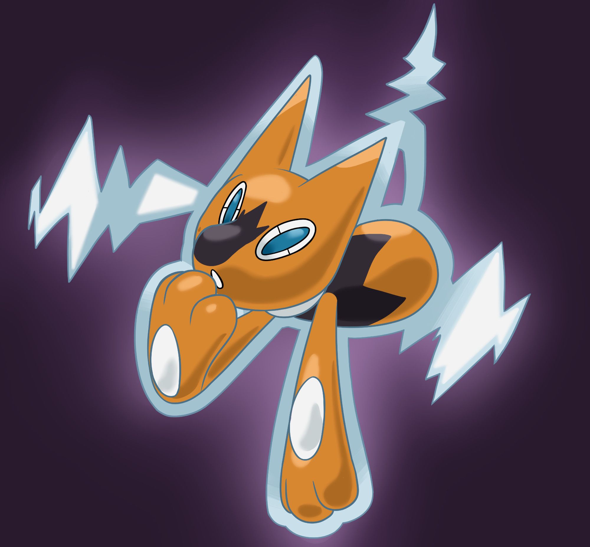 The pokemon riolu and rotom fused into a single pokemon.