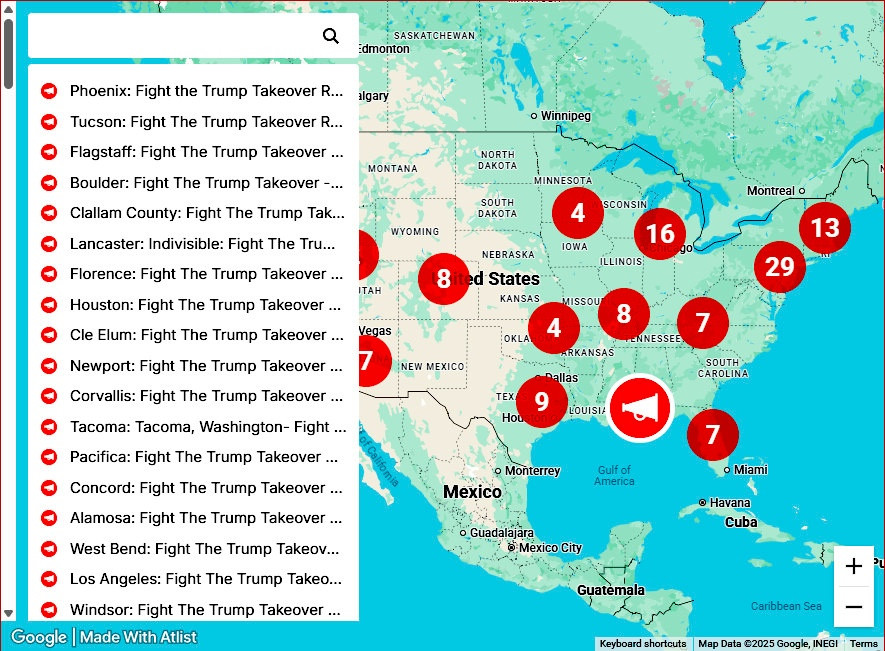 
FIGHT THE TRUMP TAKEOVER
National Day of Action
Saturday
08.16.2025
Find An Event Near You
