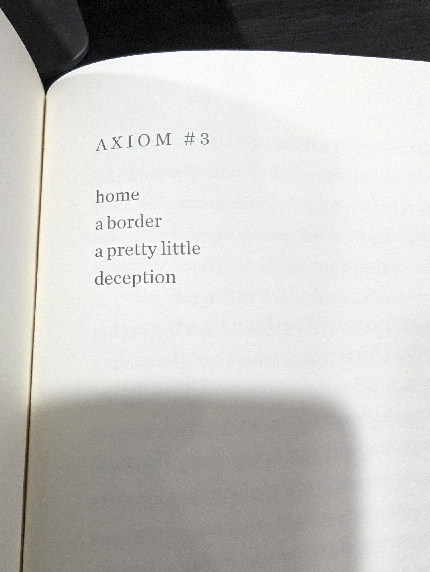 AXIOM #3

home a border a pretty little deception