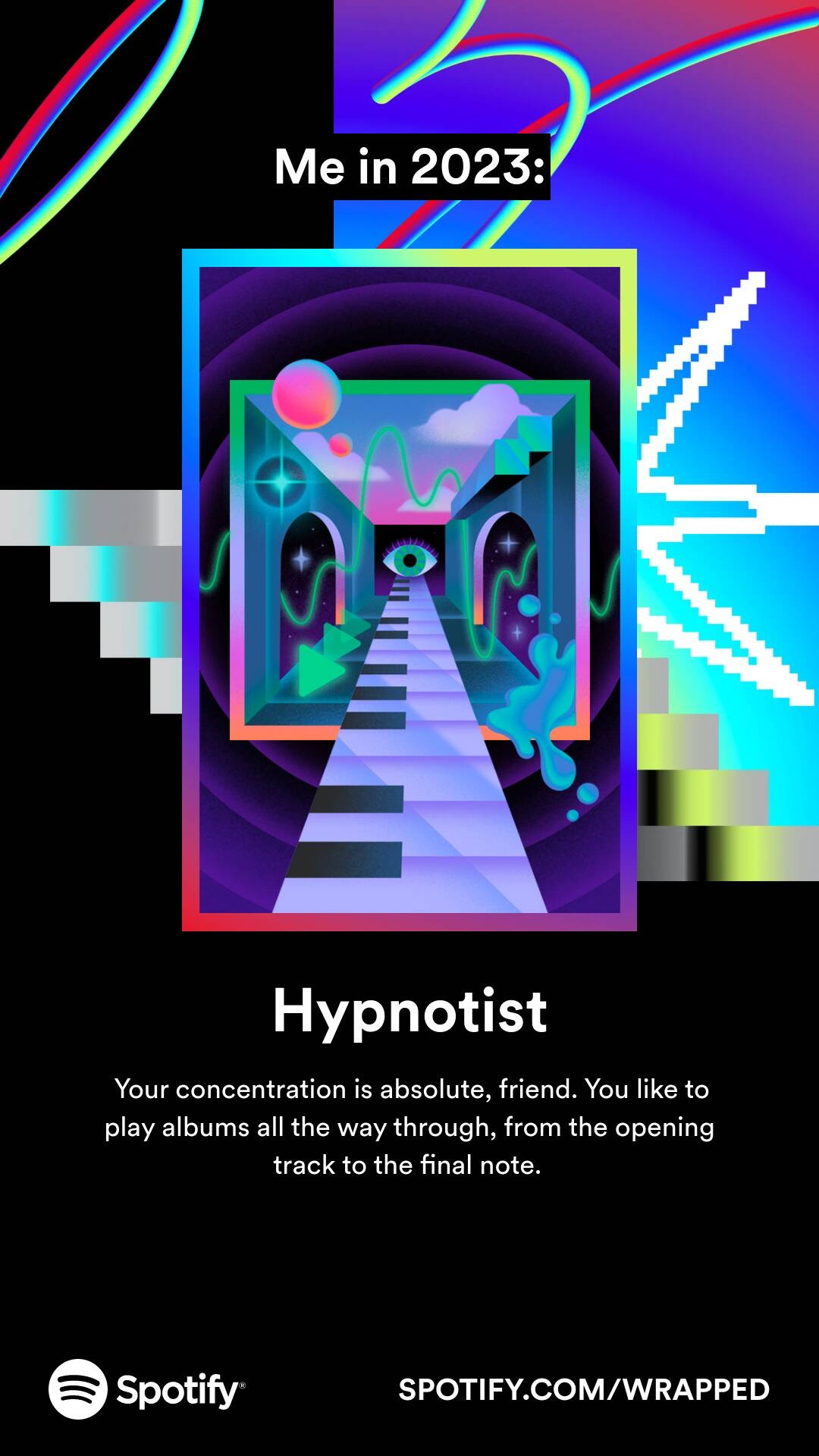 Spotify wrapped hypnotist page