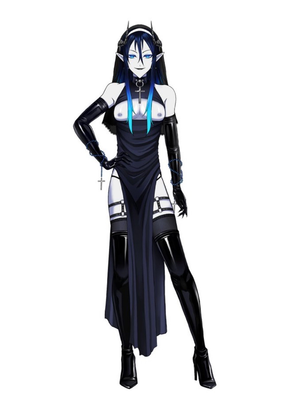 Mephisto_chs sexy nun dress outfit. I need to learn how to write alt text idk what im doing i hope you like cross dressing androgynous men