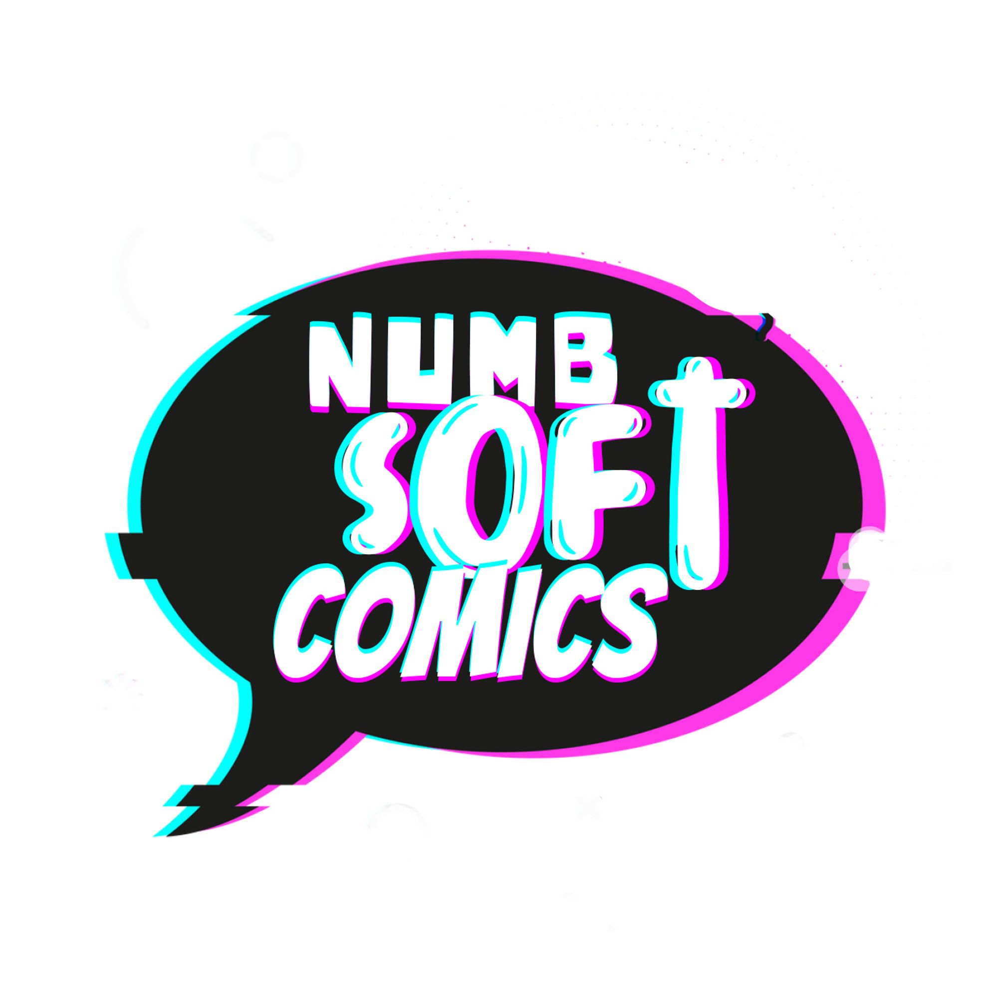 Numbsoft Comics logo - a speechbubble