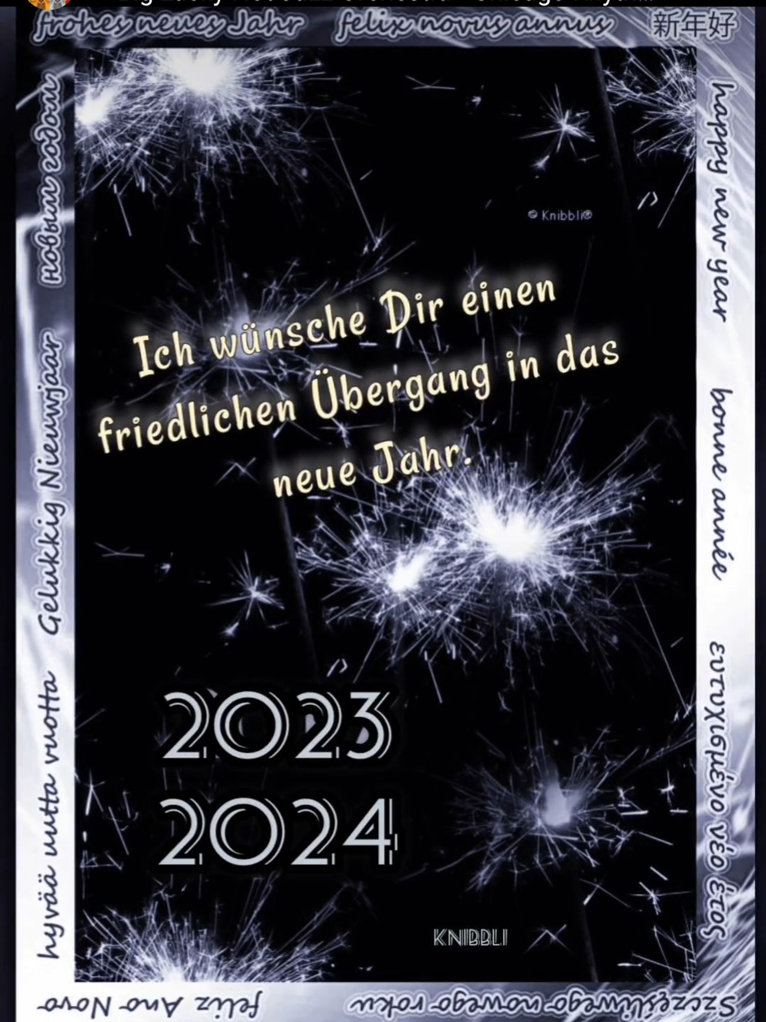 Kommt gut in das neue Jahr. 🎉💕 Happy new yaer to you
🍀💫🩷❤️‍🩹🧡🩵🩶🤍💚🖤💙💖💛🤎💜❤️