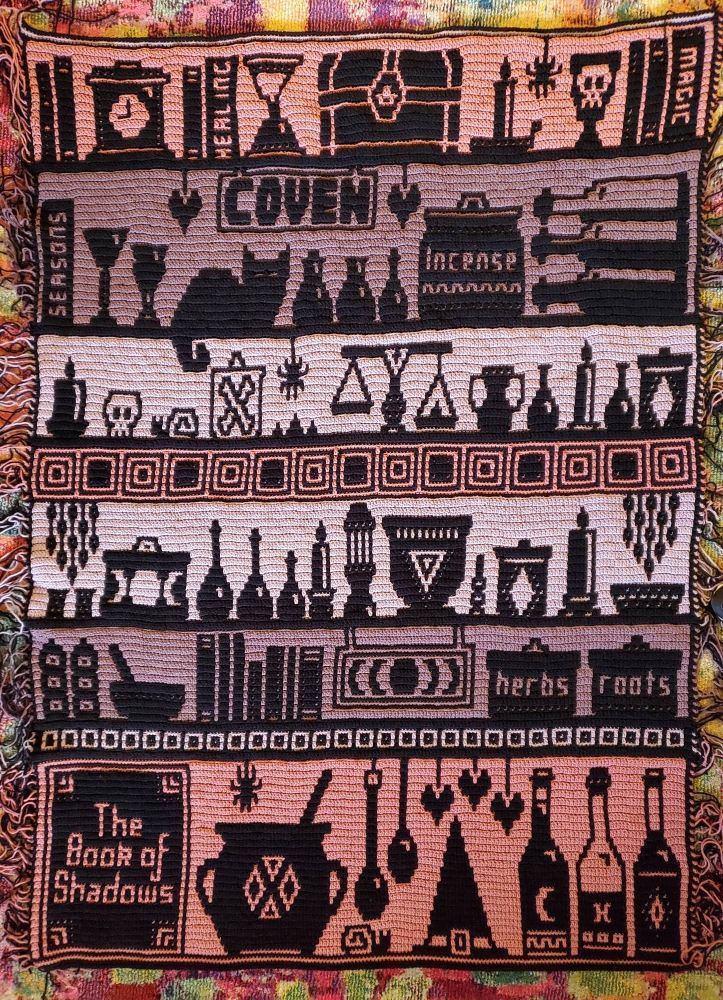 A witchy themed blanket