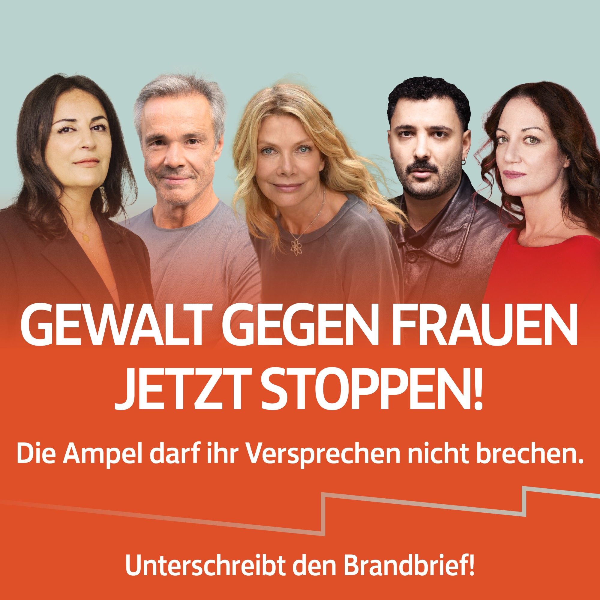 Gewalt gegen Frauen Jetzt Stoppen! Die Ampel darf ihr Versprechen nicht brechen. Unterschreibt den Brandbrief!