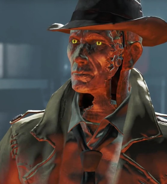 An image of the character Nick Valentine from Fallout 4