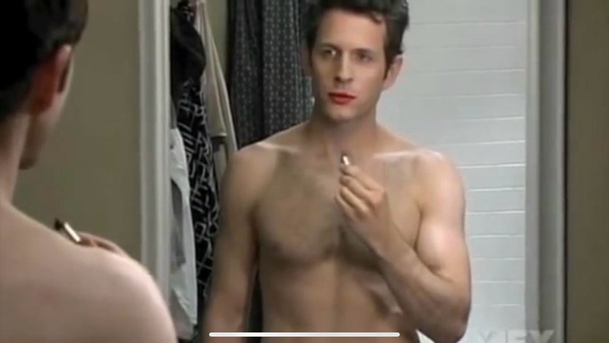 It’s Always Sunny in Philadelphia: Dennis putting lipstick on