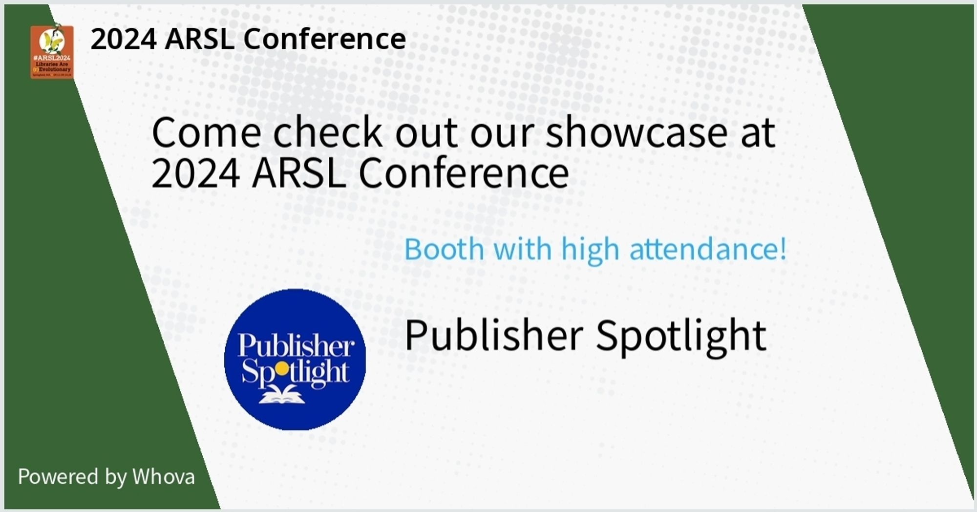 ARSL Showcase promo featuring Publisher Spotlight logo