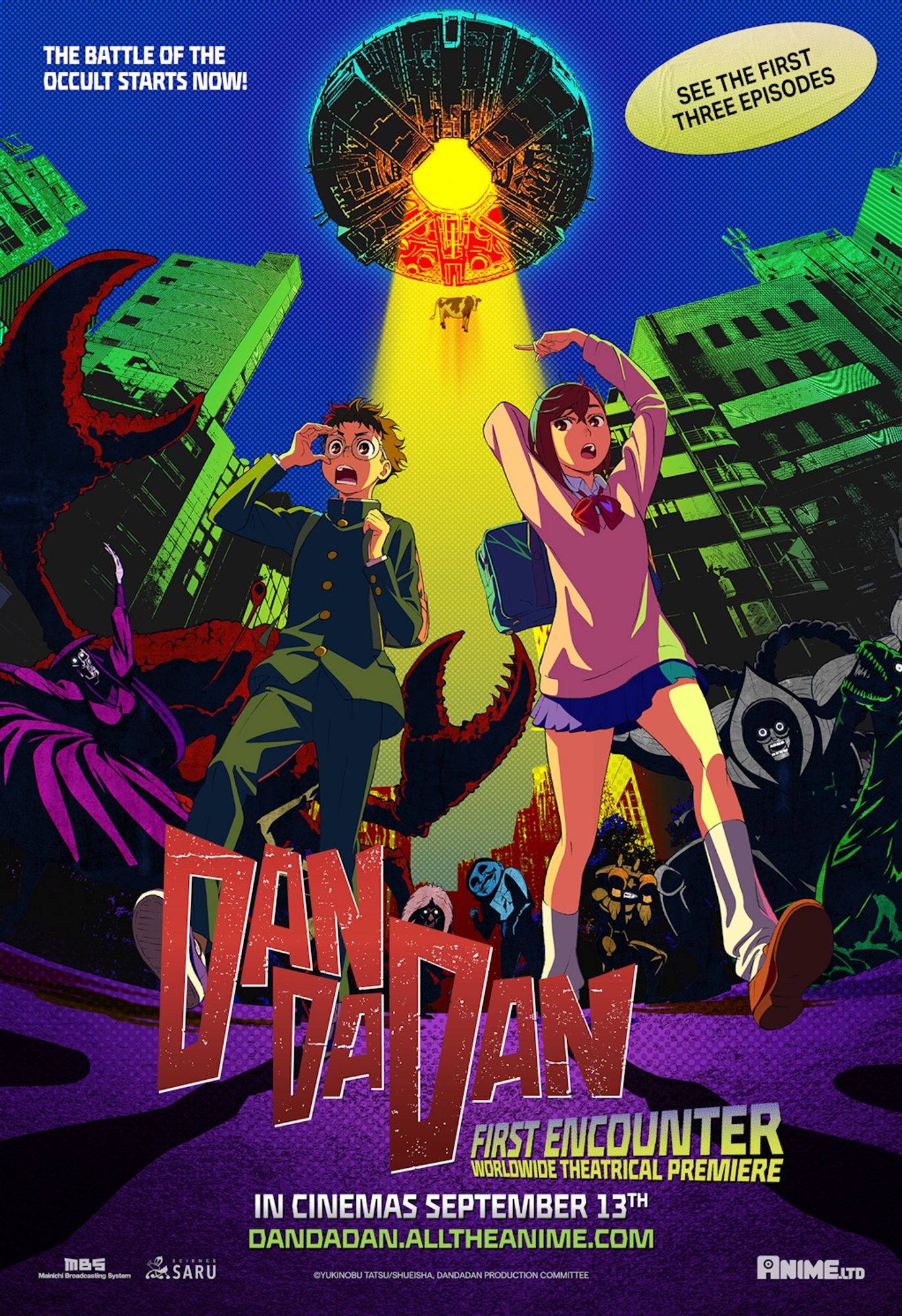 The theatrical poster for DAN DA DAN: First Encounter