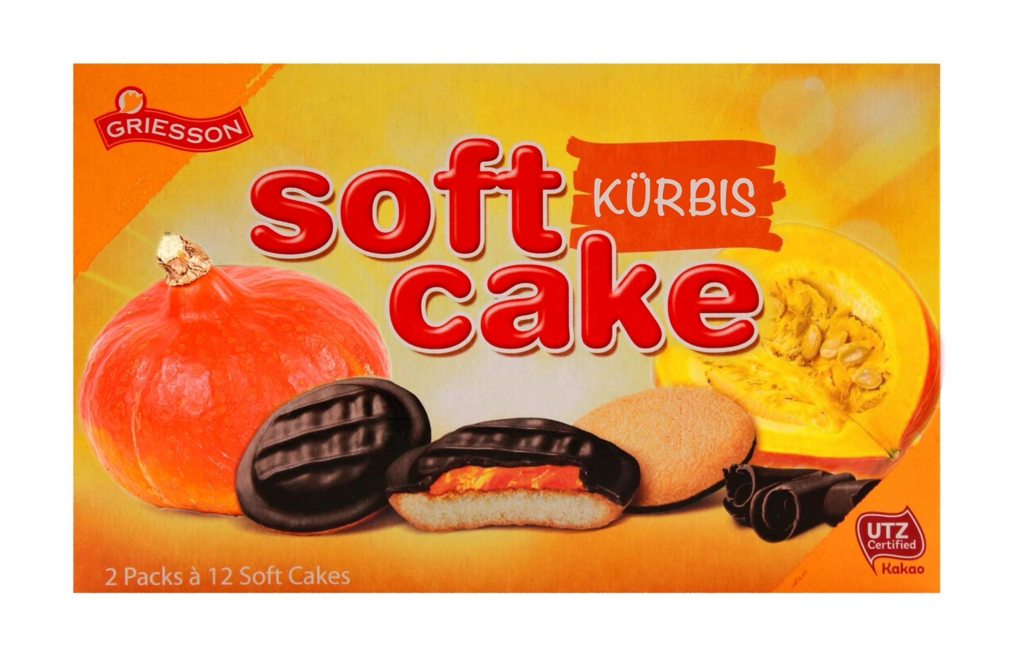 Bild einer Packung Griesson Soft Cake „Kürbis“