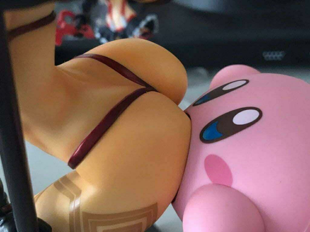 Kirby eating ass.