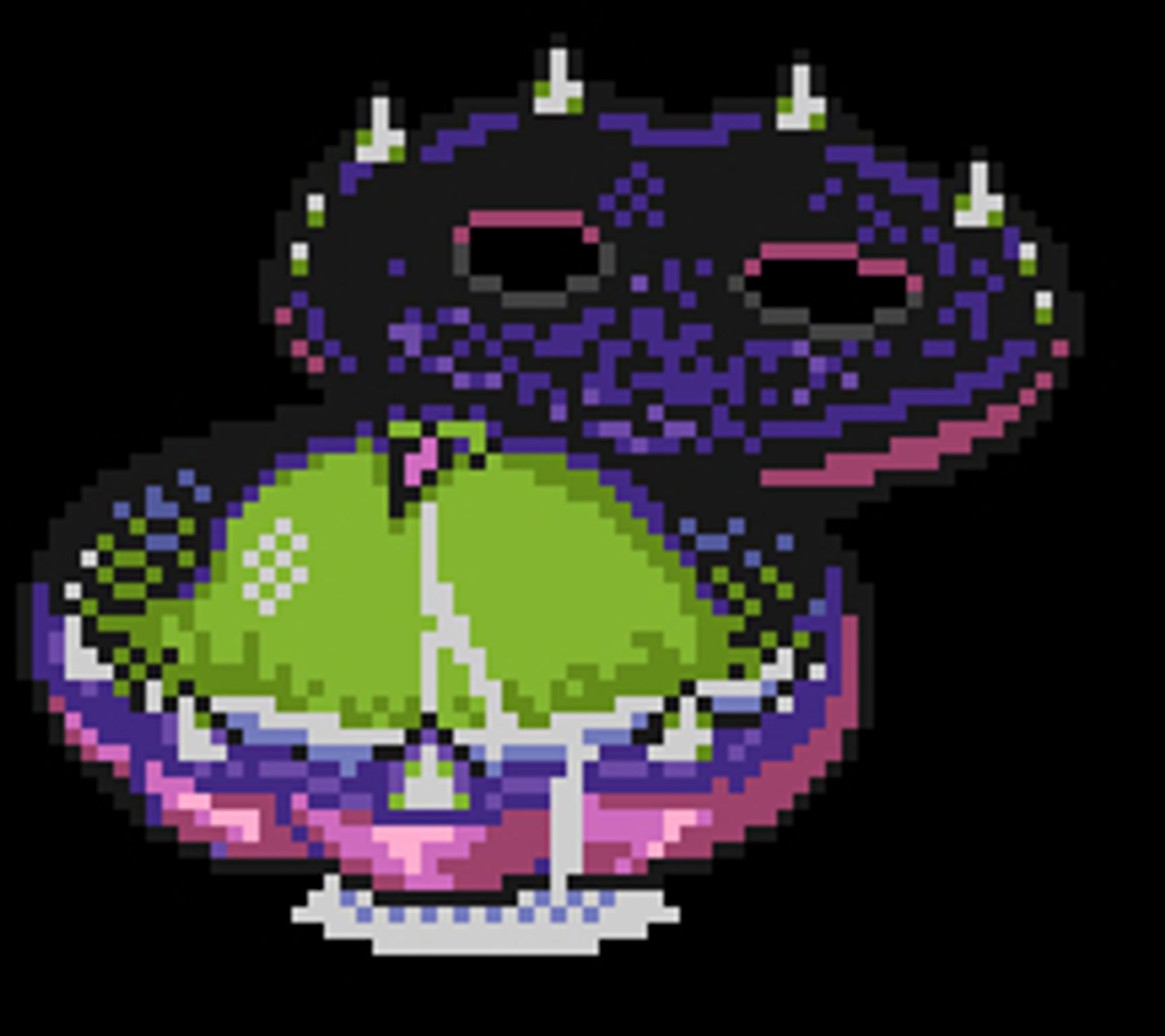 Shakomon from Digimon sleeping while drooling sprite