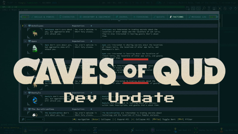 Caves of Qud Dev update