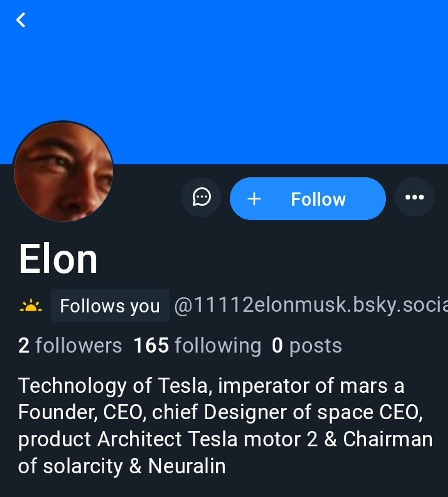 some Elon Musk impersonator dickhead