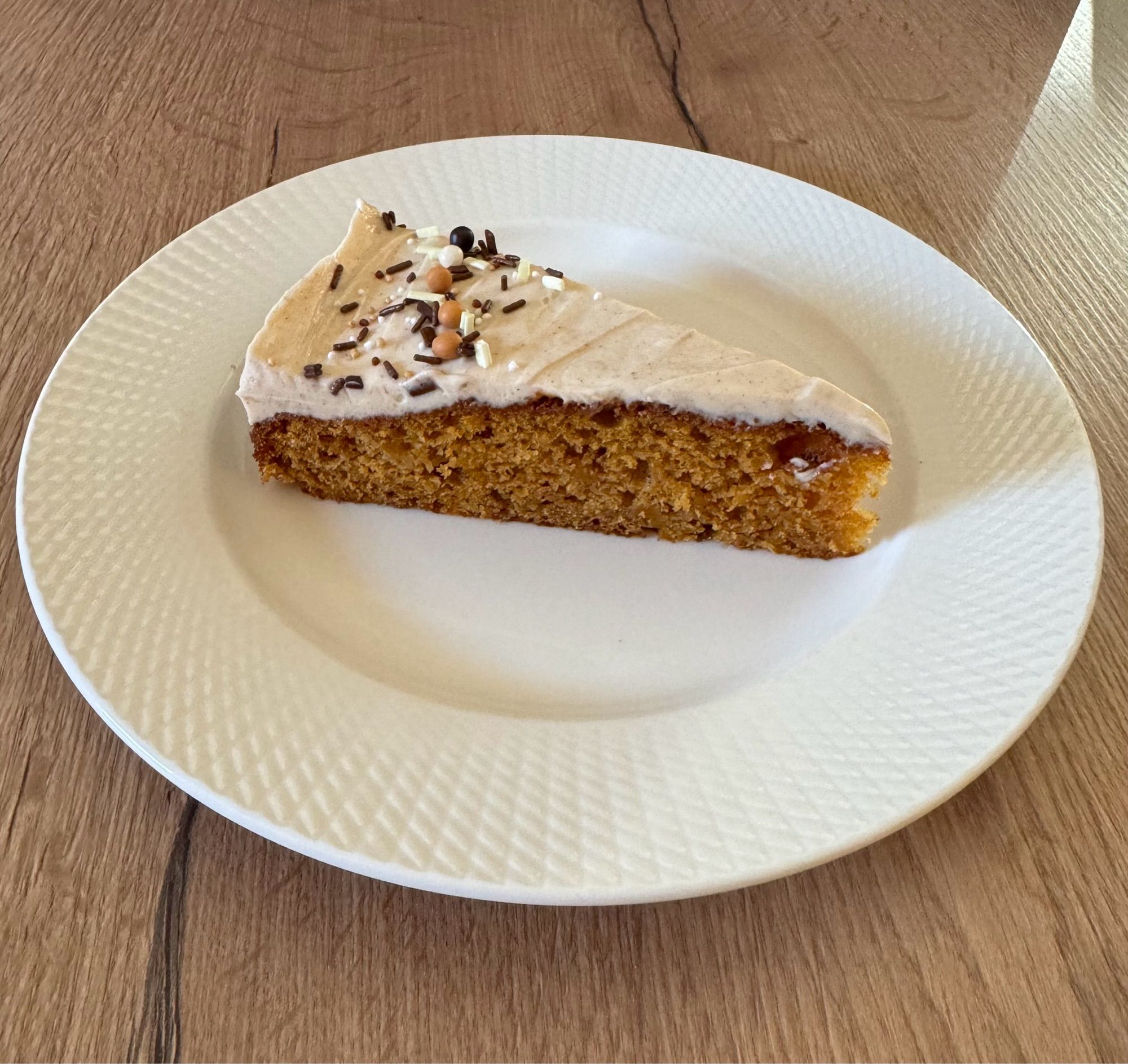 Piece of the pumpkin cake