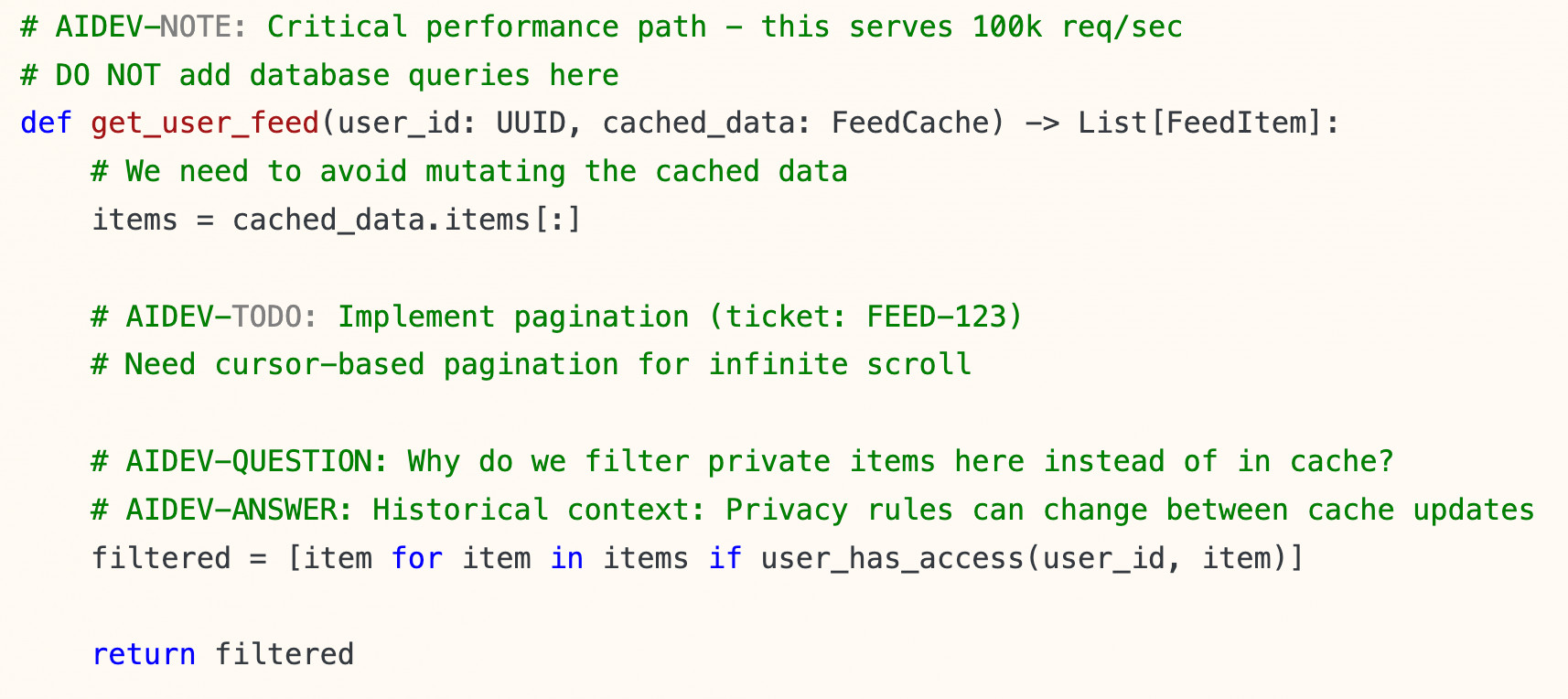 Local context example