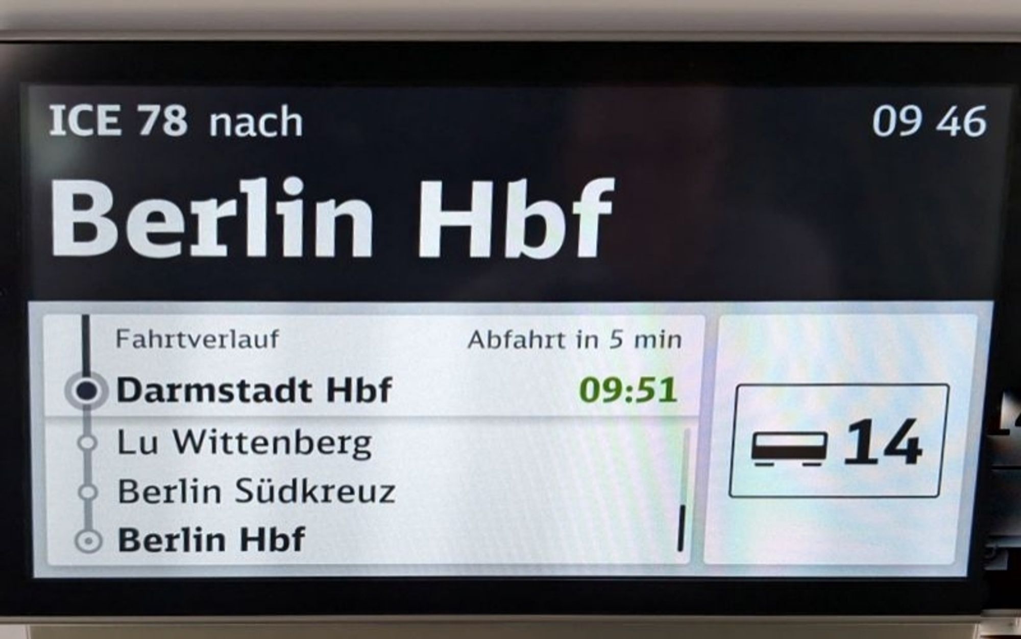 Zuginformation ICE78 nach Berlin