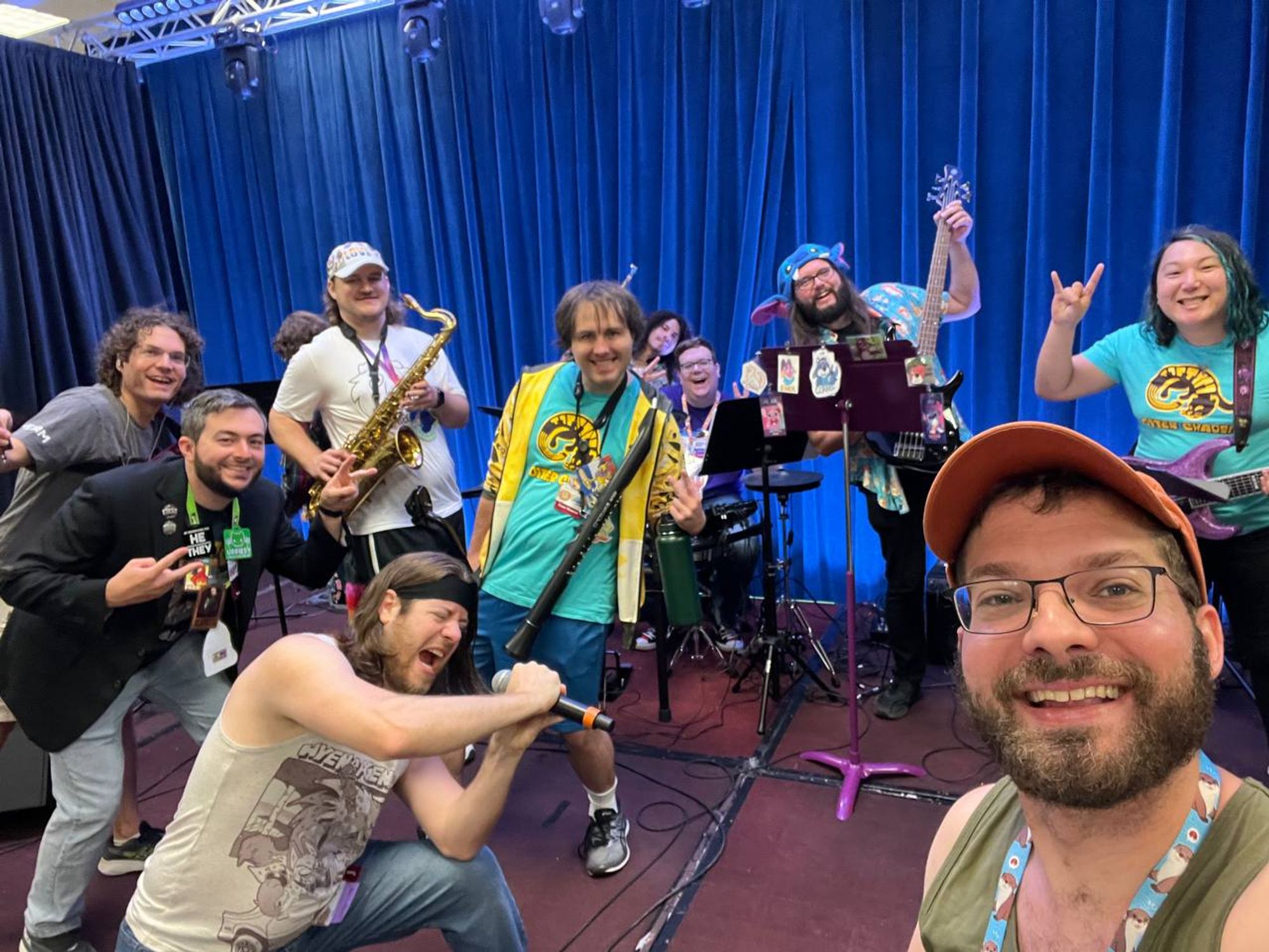 Band selfie! Doesn't include quite everyone in the post!