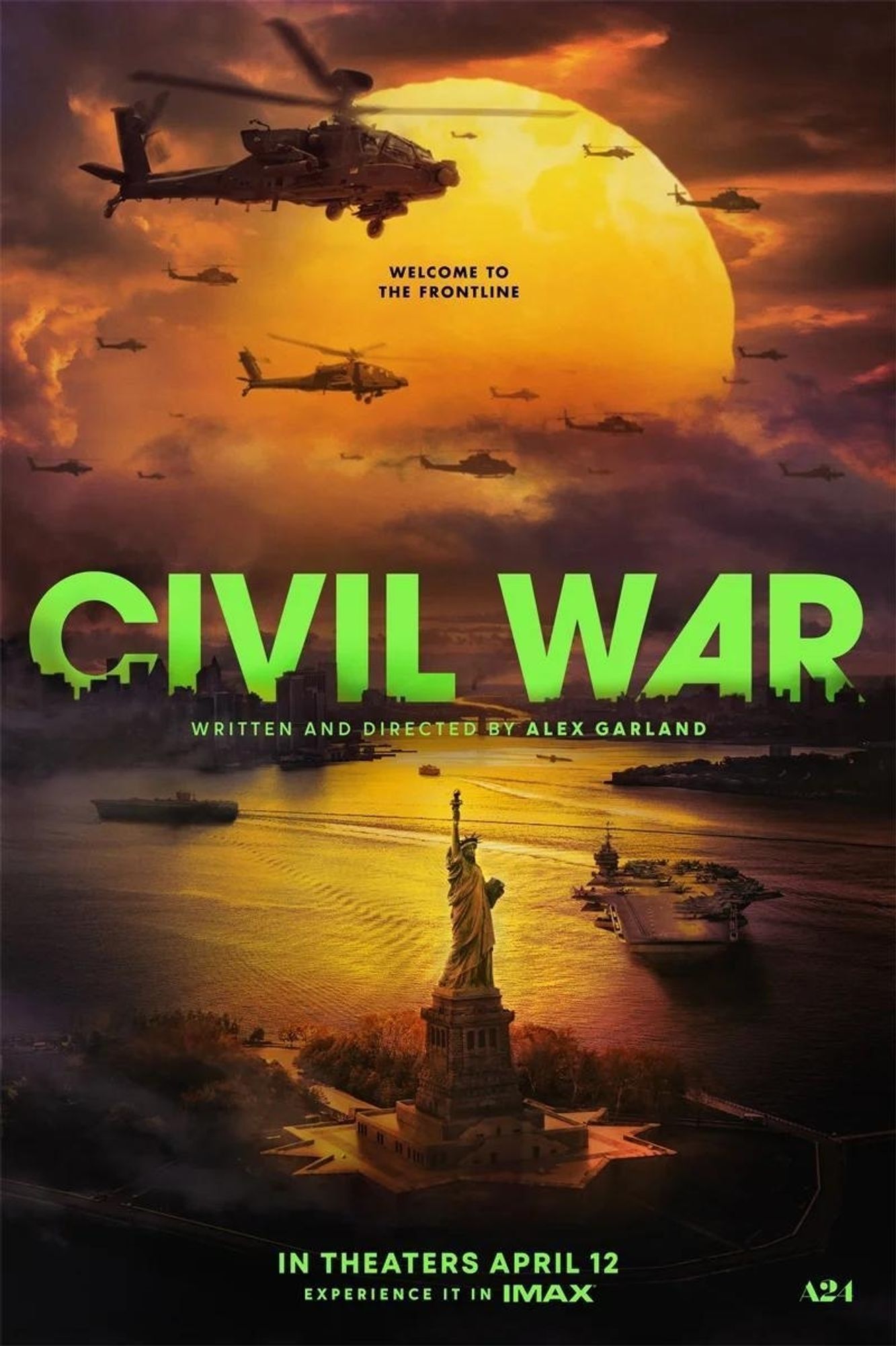 Portada de la película Civil War (2024).