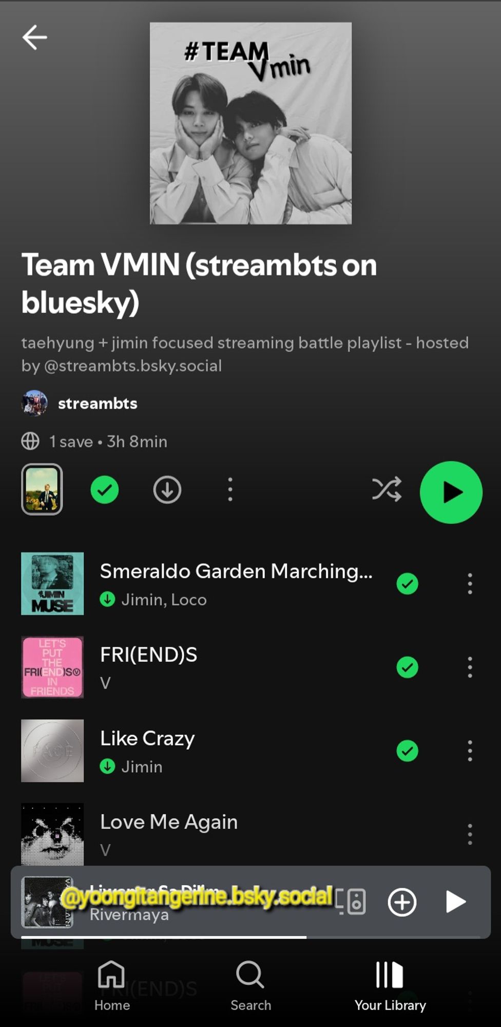 Spotify playlist screenshot