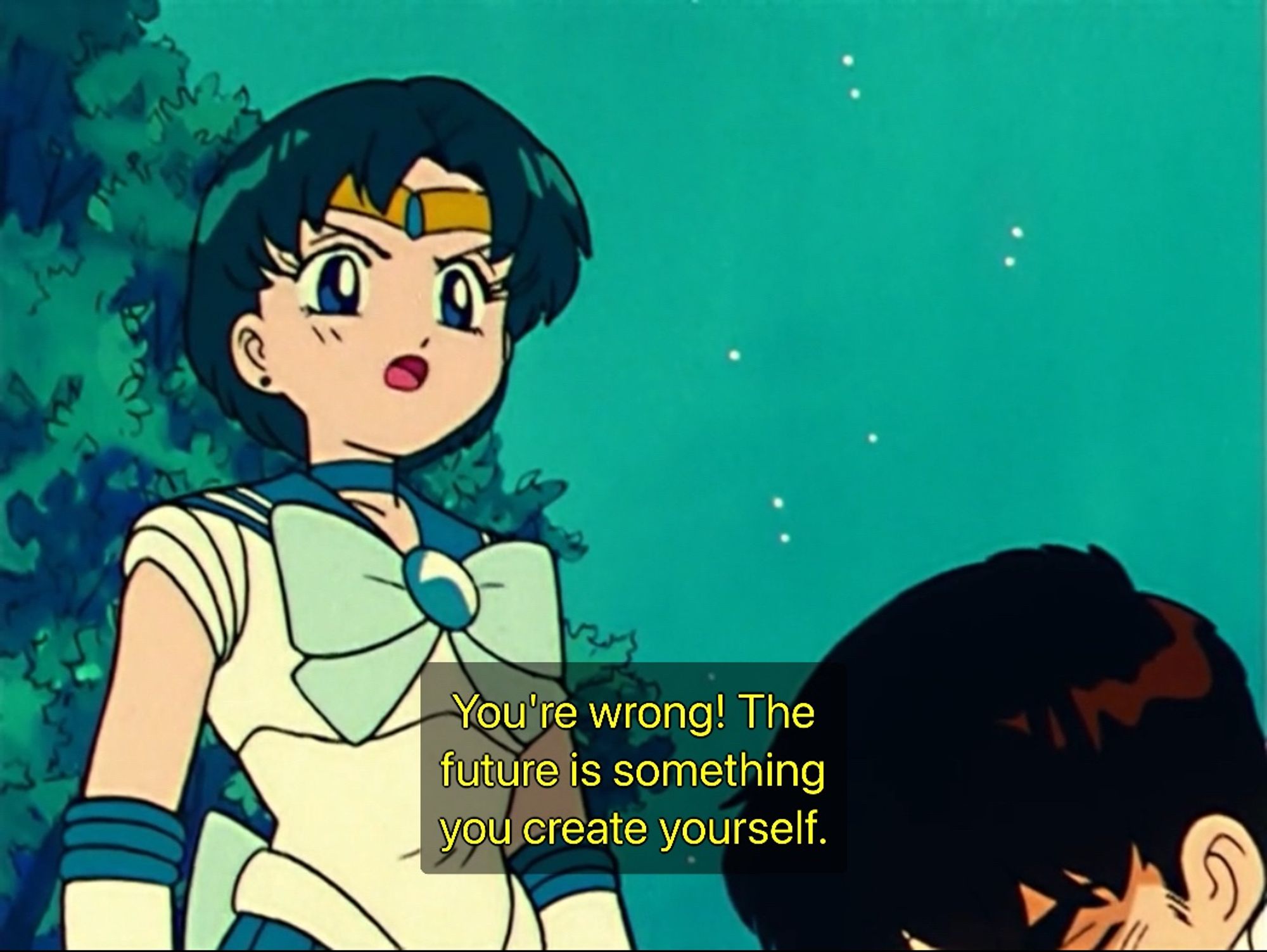 ami: “You're wrong! The future is something you create yourself.”