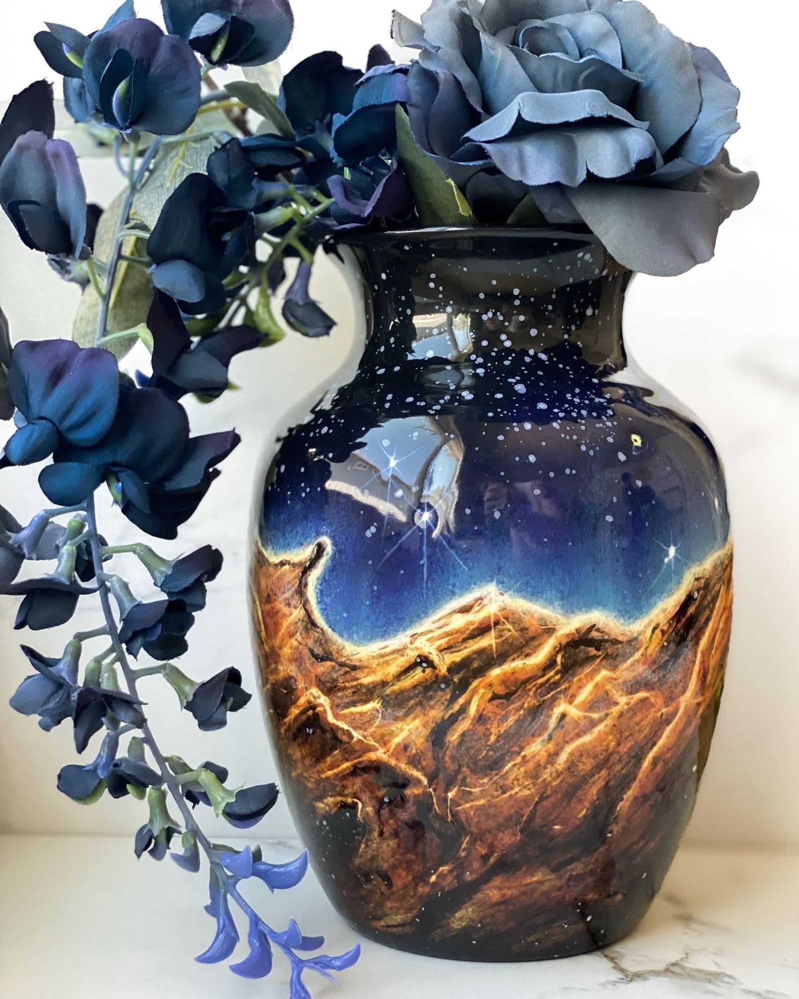 Vase featuring JWST capture of cosmic cliffs