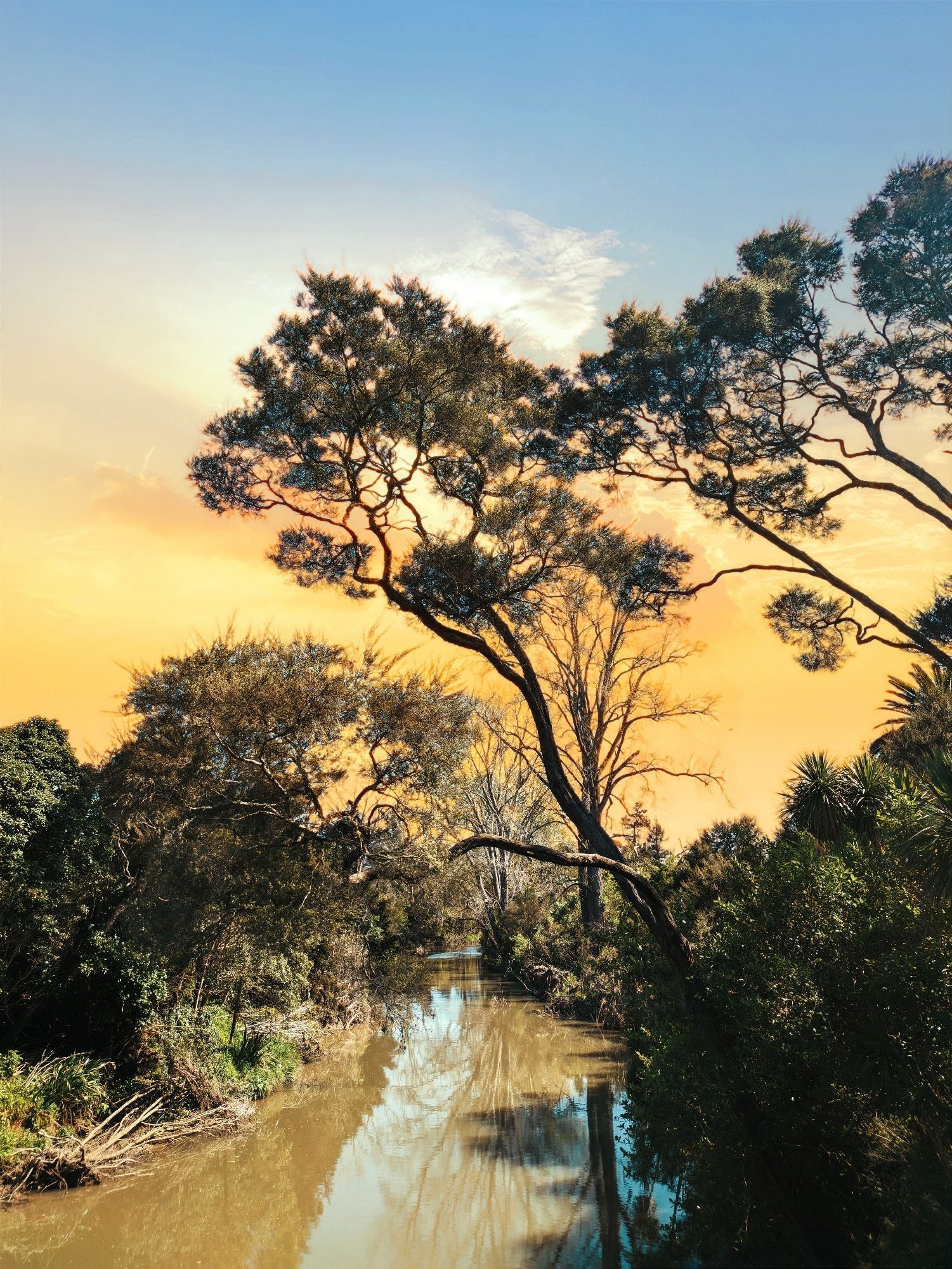 Sunset by the river.