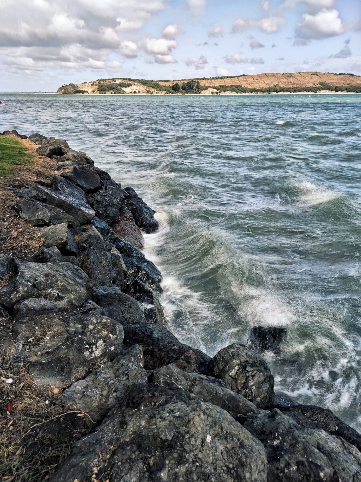 Wave on the rocks.