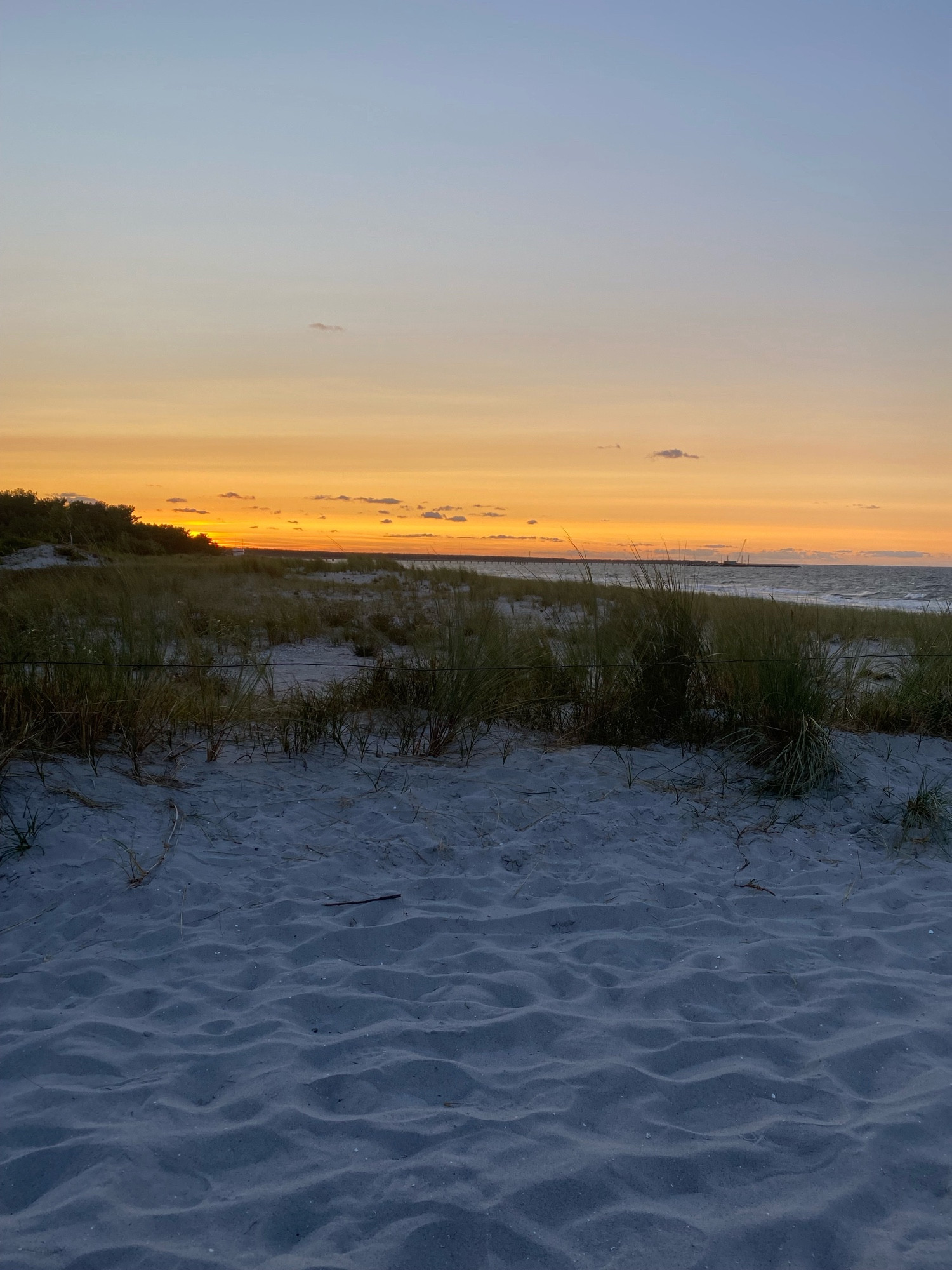 Sonnenuntergang über Düne Ostsee