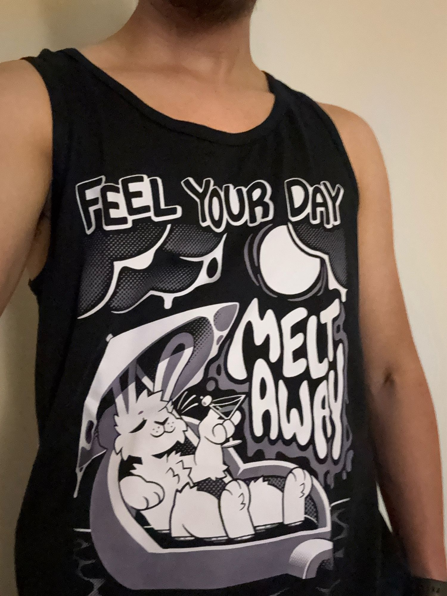 Feel Your Day Melt Away tank top at https://slosh.dog