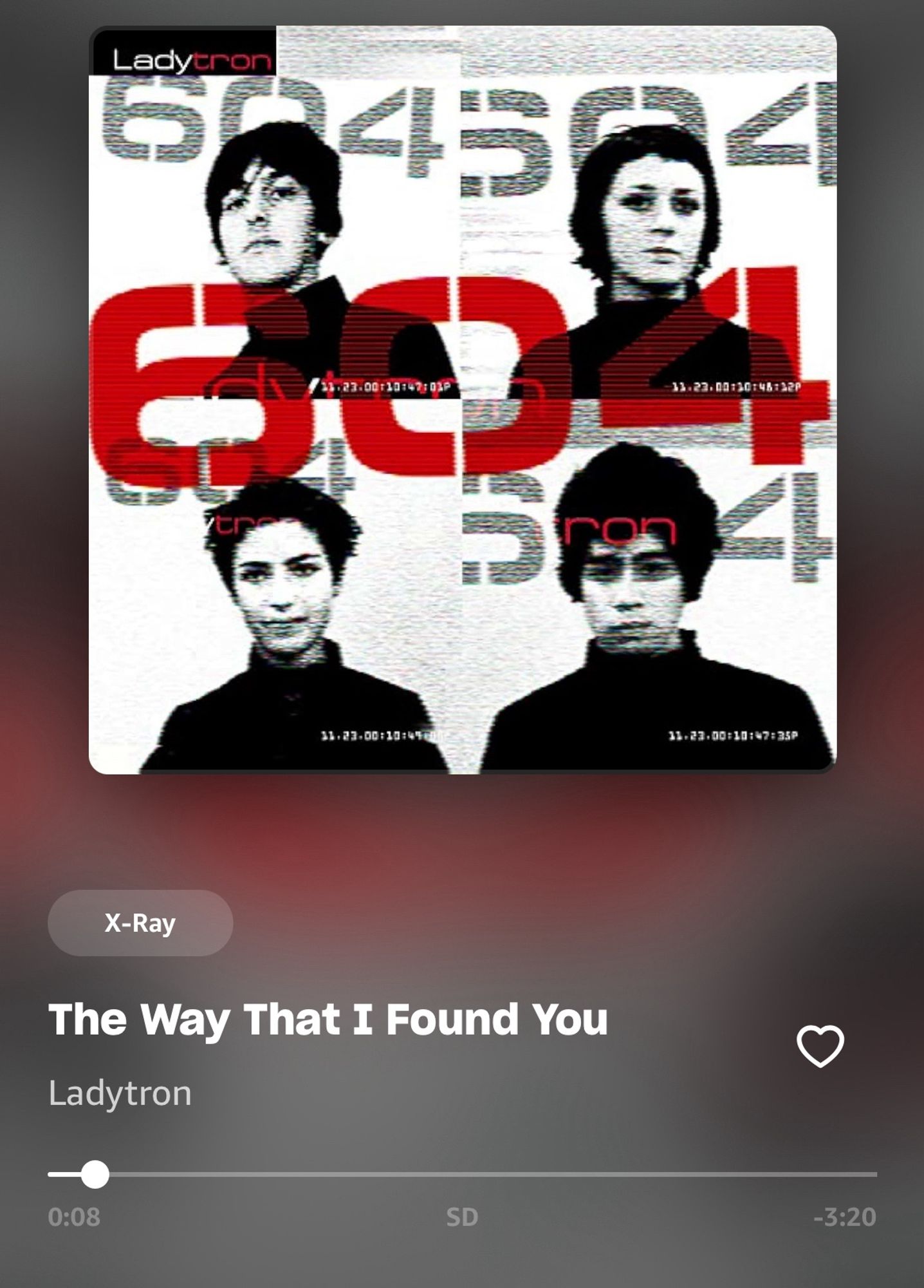 Ladytron’s 604 album in a music playing app