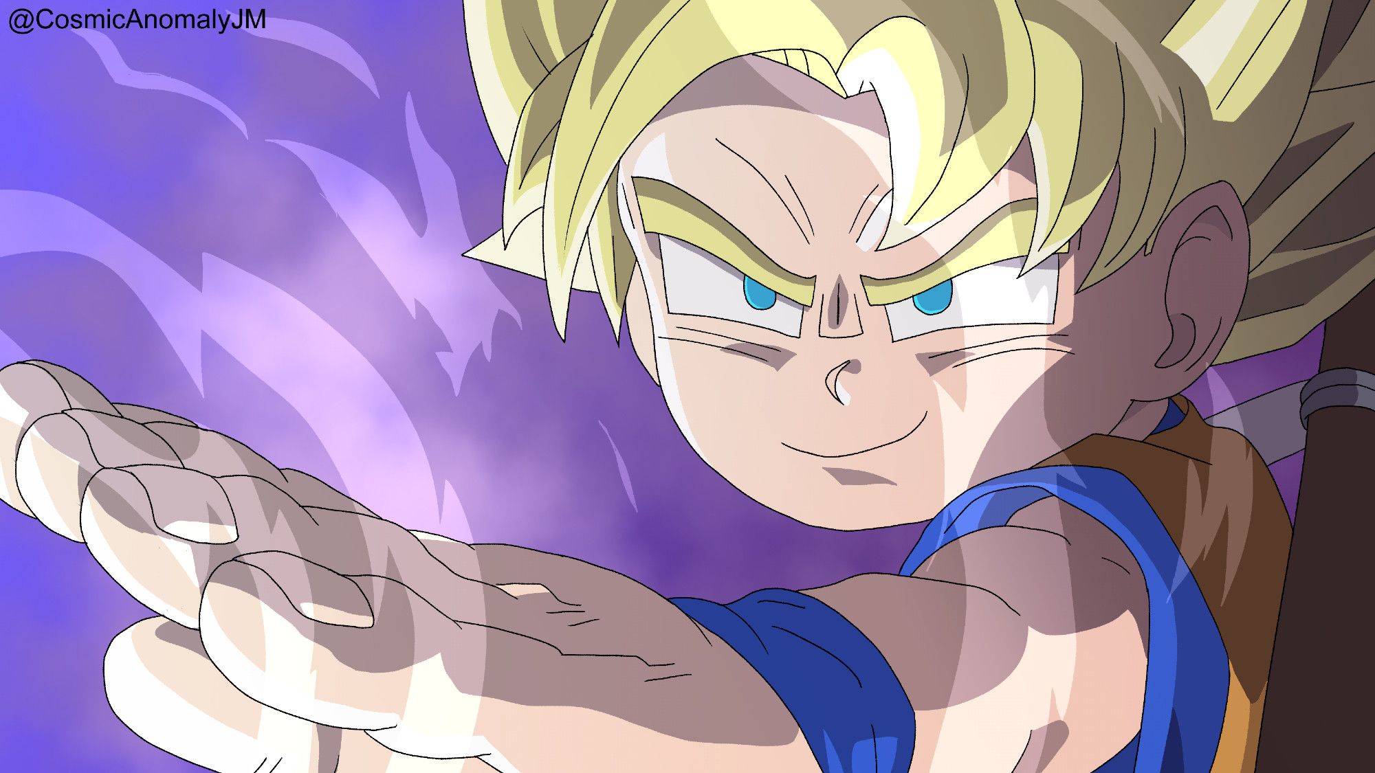 A redraw of Goku from the Dragon Ball Daima trailer