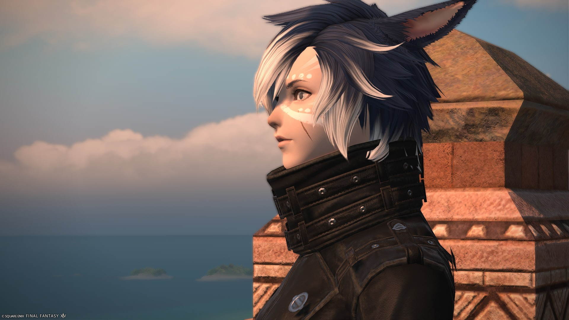 A photo of Aether in game, my FFXIV OC