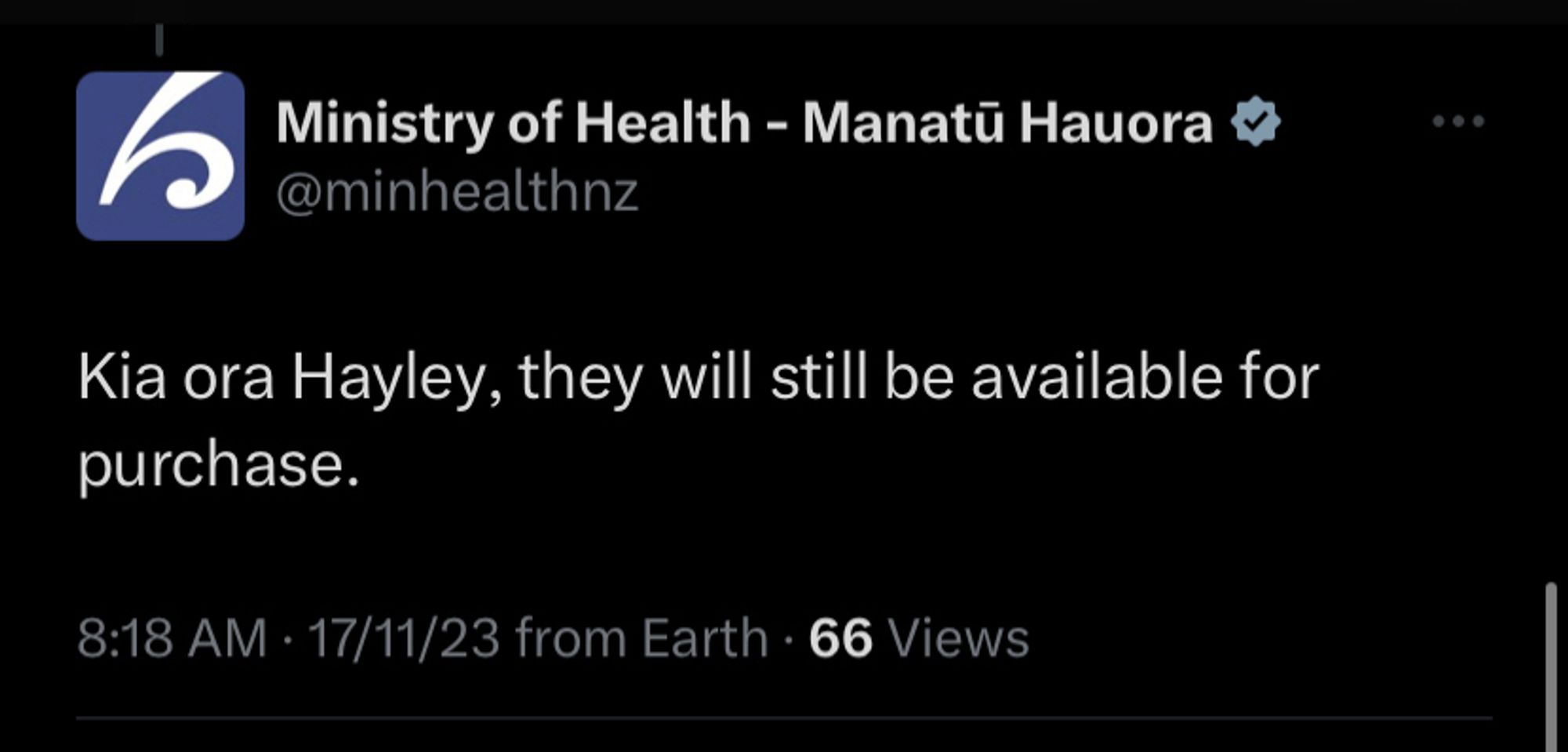 Kia ora Hayley, they will still be available for purchase. - Ministry of Health NZ