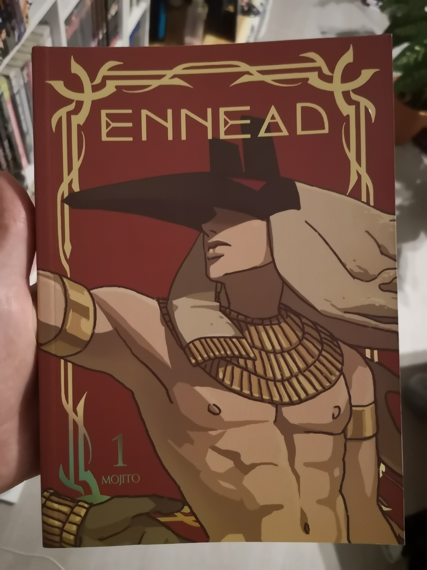 Manga "Ennead" mit dem Character Seth drauf.