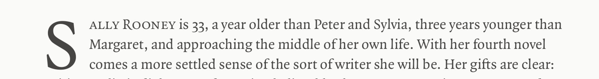 “Sally Rooney is 33 … approaching the middle of her own life” (screen shot from LRB review of Intermezzo)