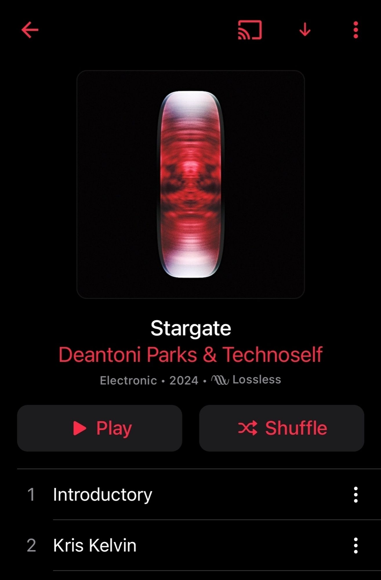 Deantoni Parks (Technoself) - Stargate
Picture: Shining red light tilted vertically