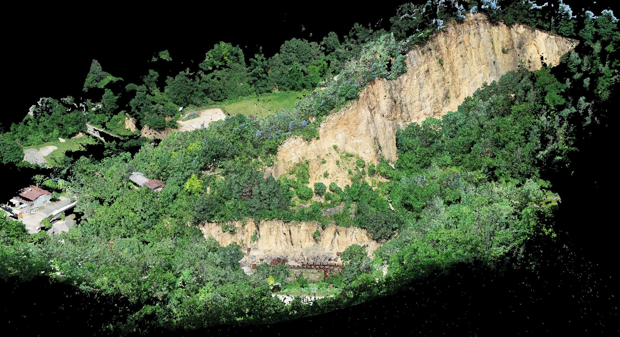 Coloured point cloud of the quarry