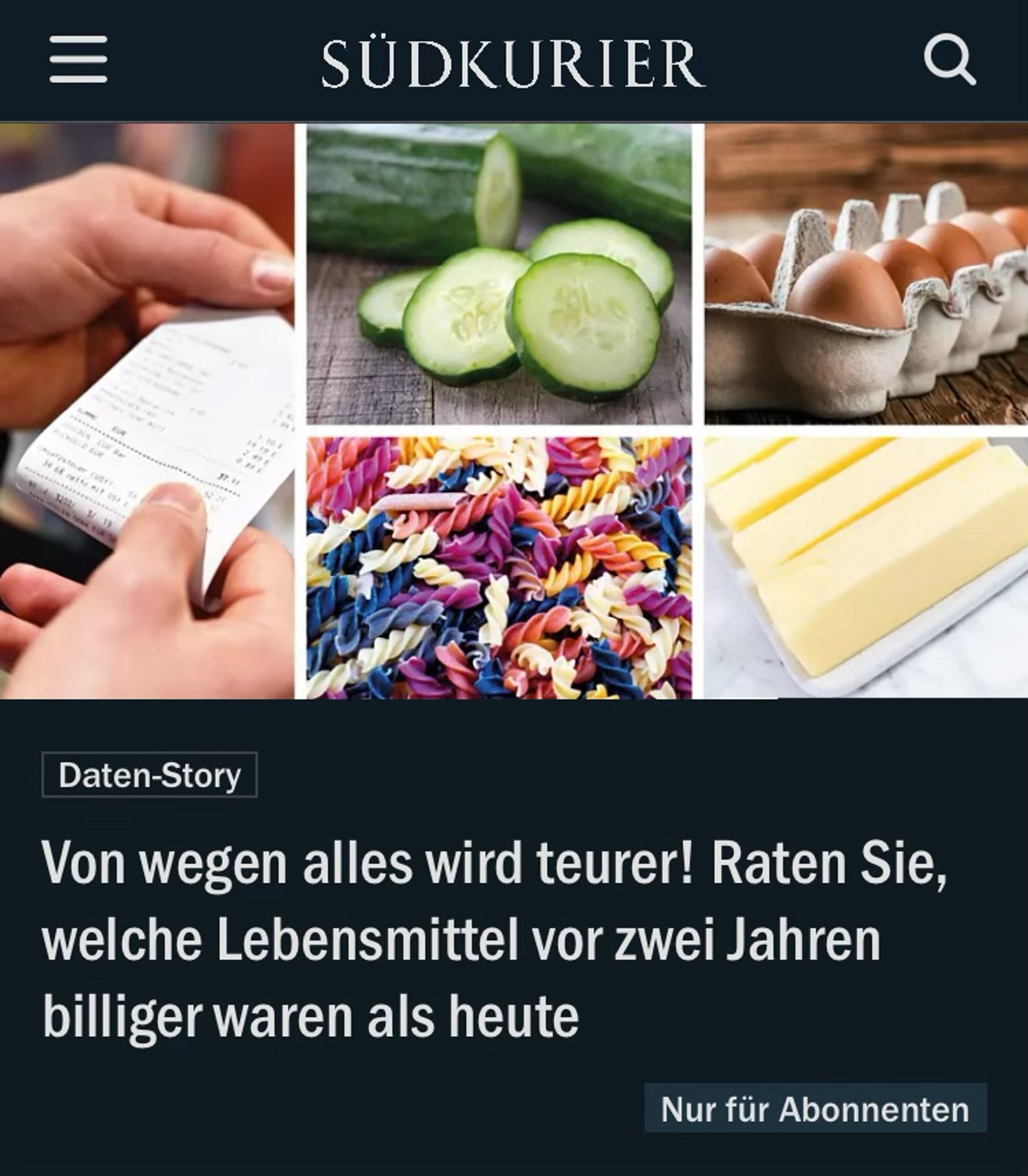 Daten-Story: Von wegen alles wird teurer! Raten Sie, welche Lebensmittel vor zwei Jahren billiger waren als heute