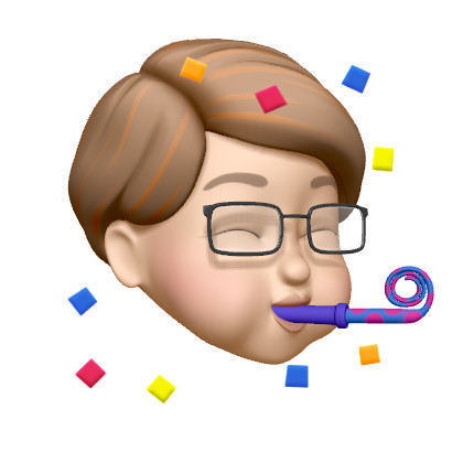 Emogi Kopf mit Tröte zum Geburtstag