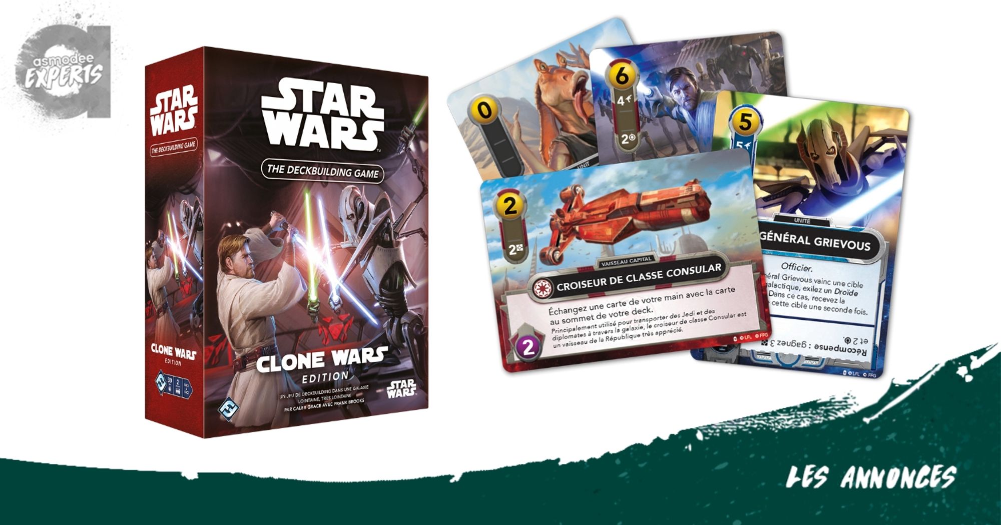 La Guerre des Clones  pour le jeu de société #StarWars The #DeckBuilding Game.