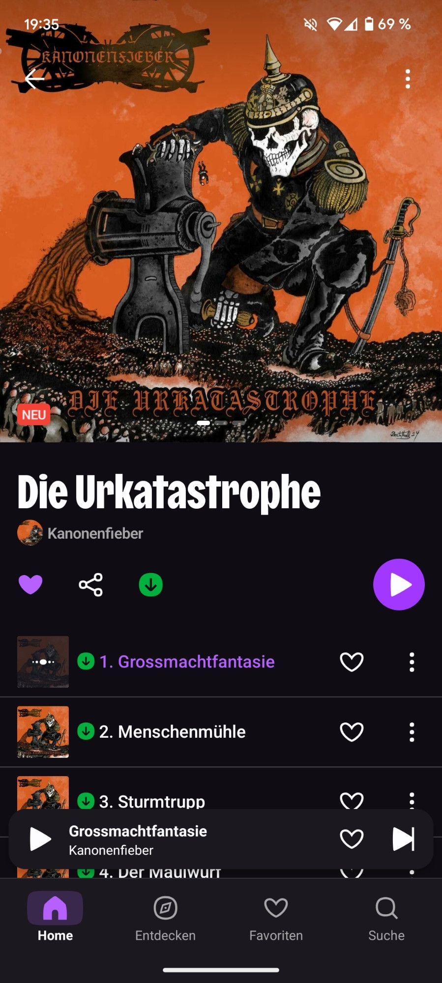 Deezer: Kanonenfieber - Die Urkatastrophe