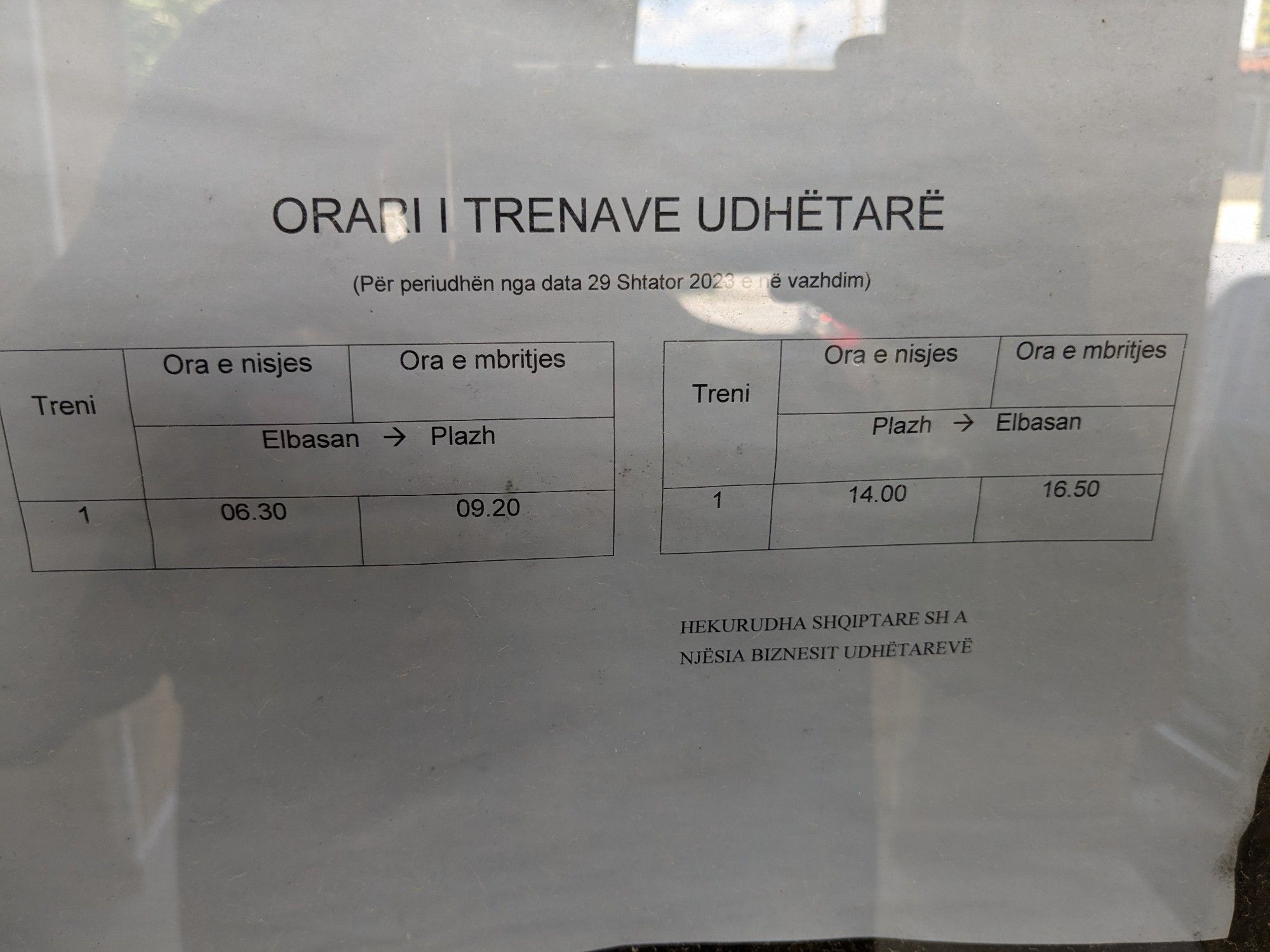 Der landesweite Fahrplan