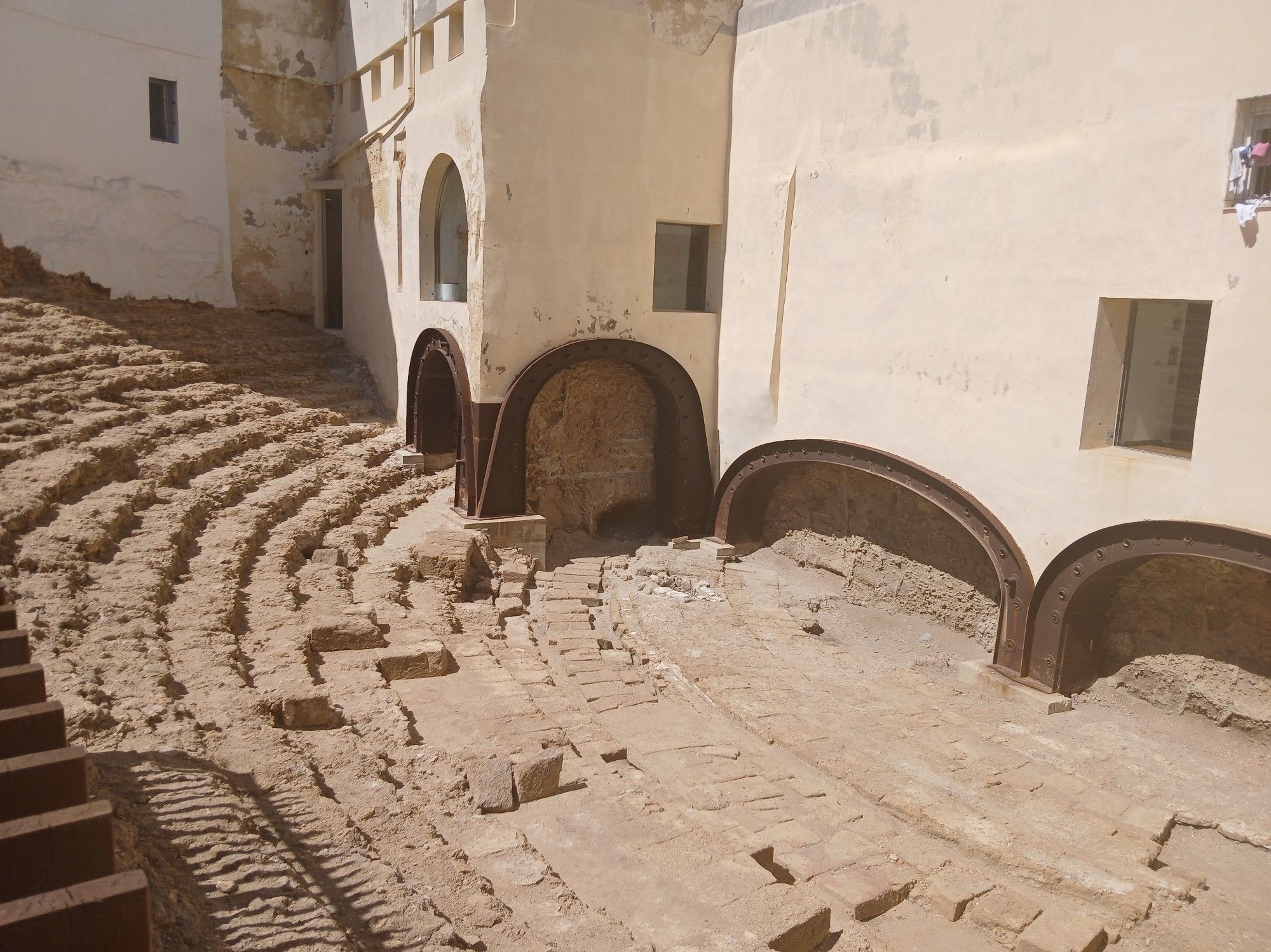 Blinck von der Tribüne des Römischen Theaters von Cadiz