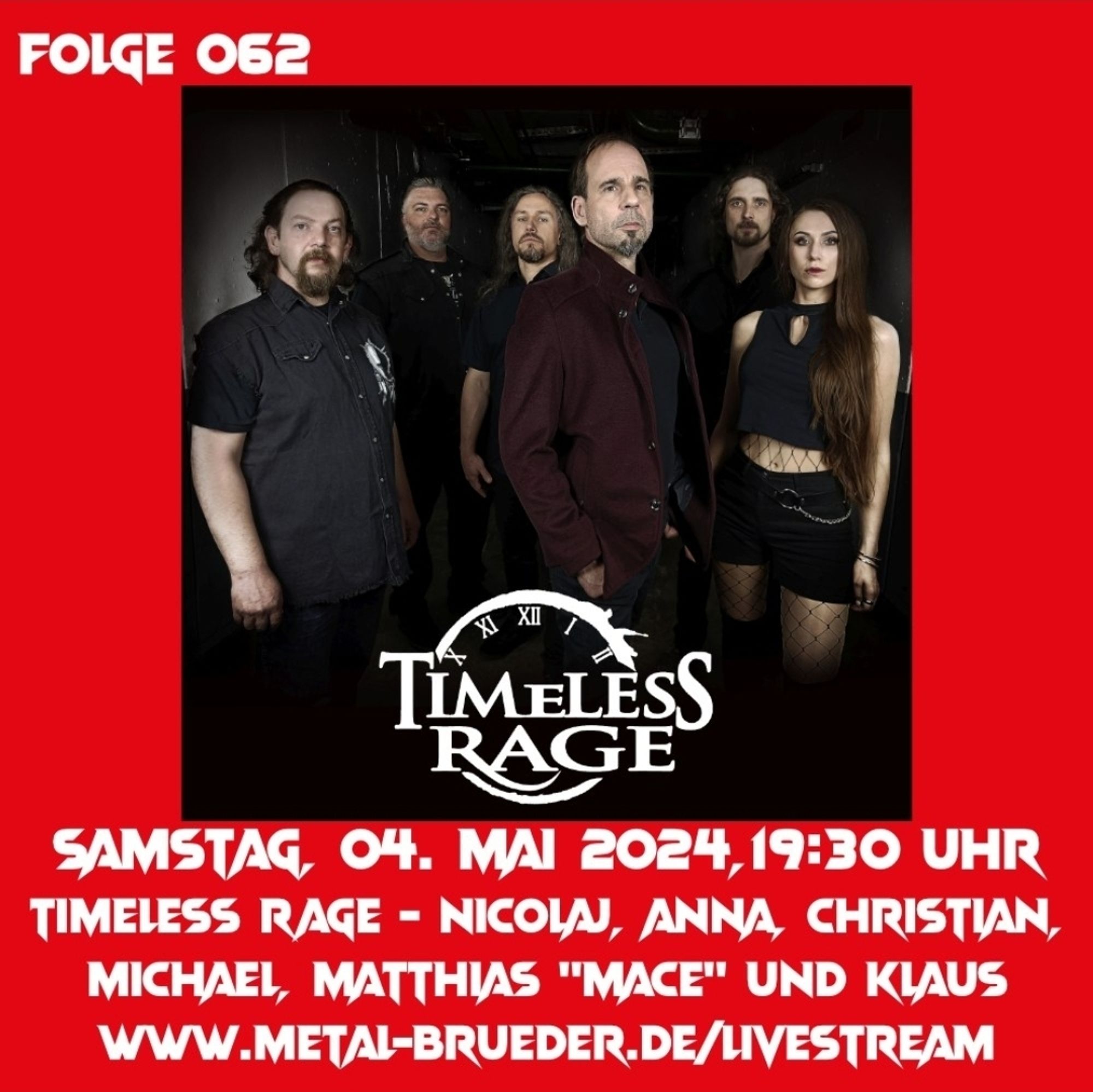 Samstag 04. Mai 2024 19:30 Stream-Konzert bei metal-brueder.de/livestream