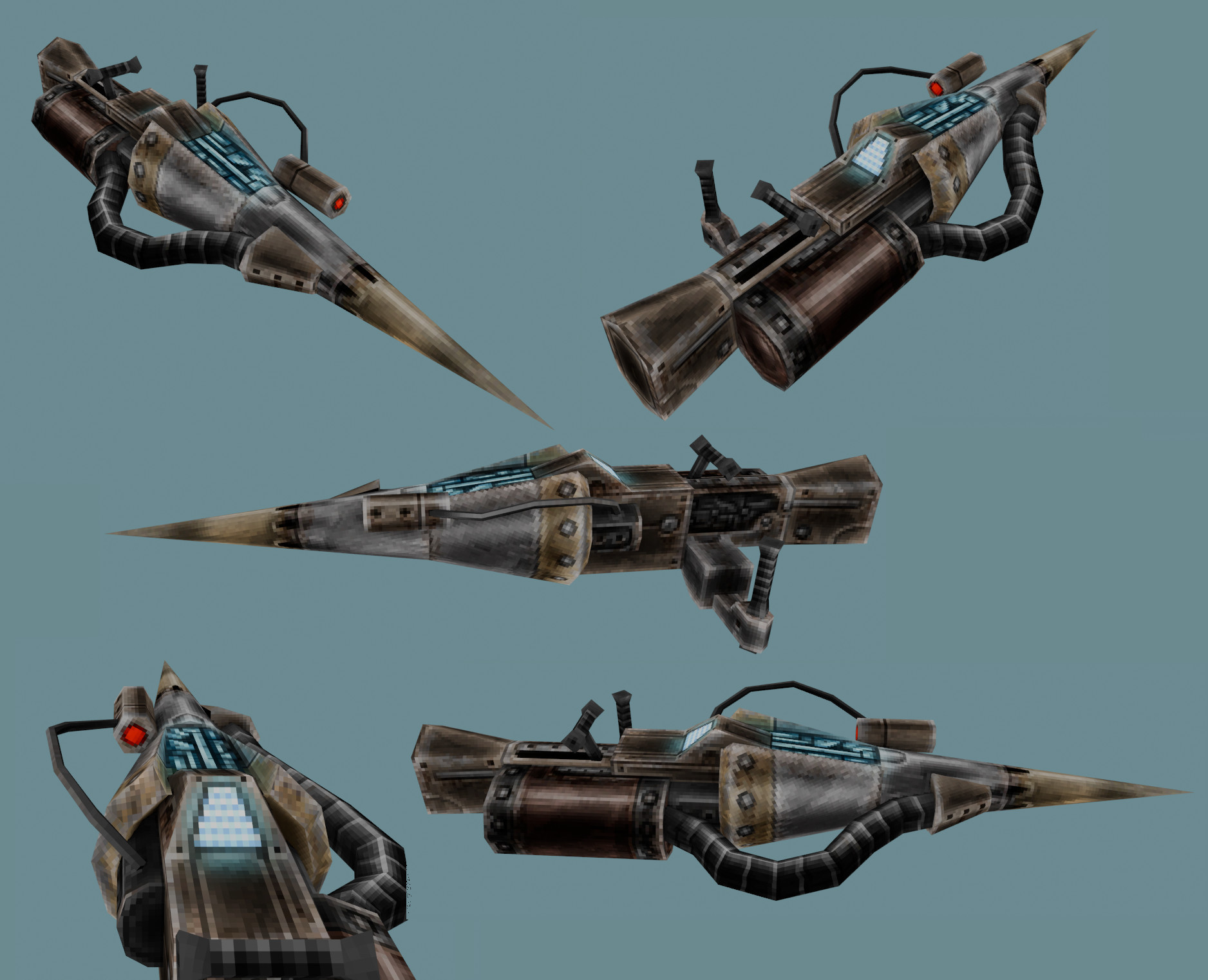 Javelin ; Railgun expy, shoots a penetrating hitscan lightning beam, leaving exploding lightning sparks on each impact. Powerful but slow to reload.

477 tris ; 256x256 AO baked hand-made texture