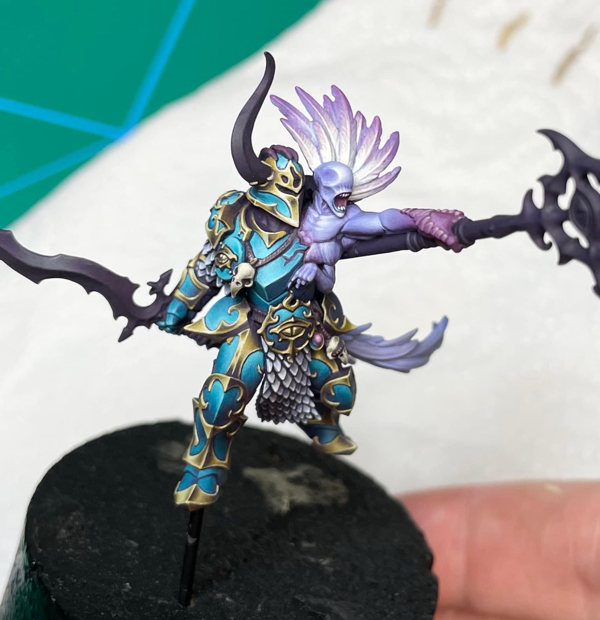 My tzeentch champion with his magical brother growth