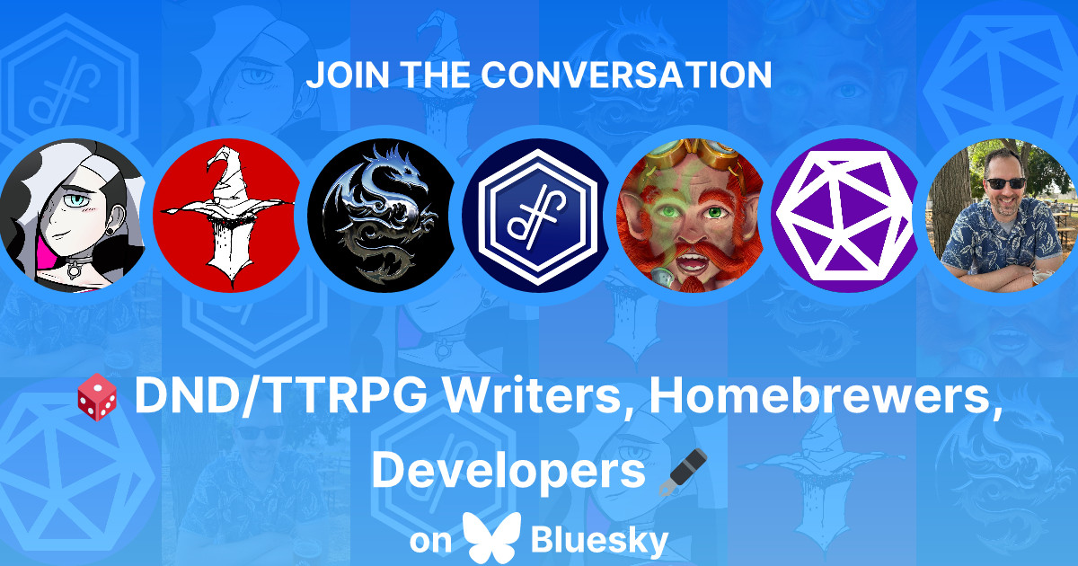 DND/TTRPG writers, homebrewers, and developers that make homebrew games, tools, projects via itch;io, kickstarter, backerkit, or their own website!