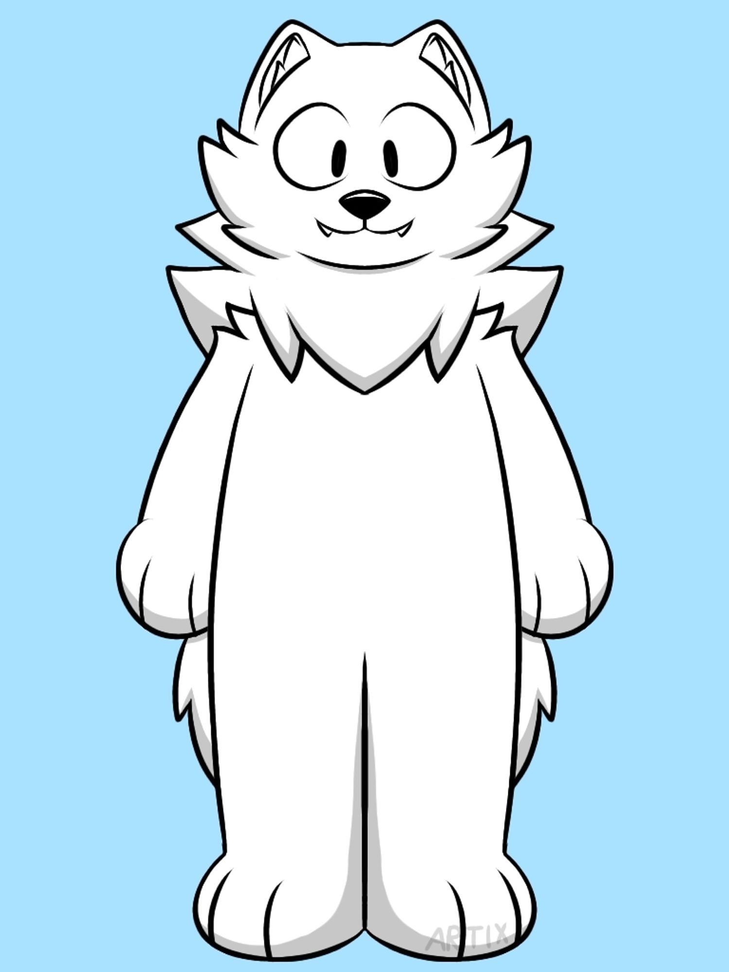 Just an anthro sno fox lol